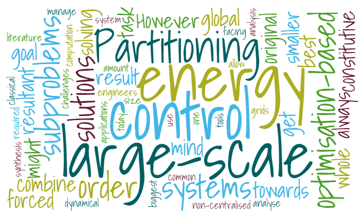 IRP11: Partitioning and optimisation-based non-centralised control of dynamical energy grids